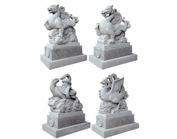乳山四大神兽石雕寓意