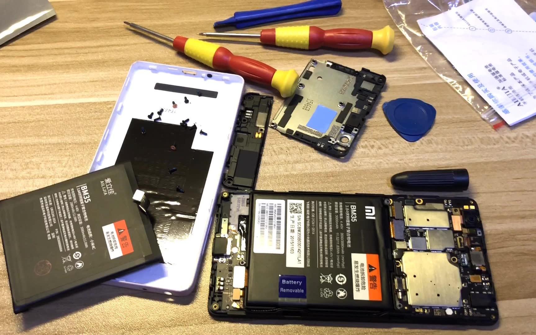 【小米4c】拆换手机电池-让老爷机复活的办法