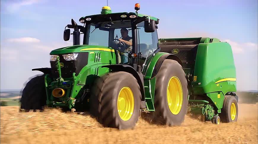 一分钟看懂 打捆机原理,怪不得约翰迪尔 打捆机一小时能 打捆150只