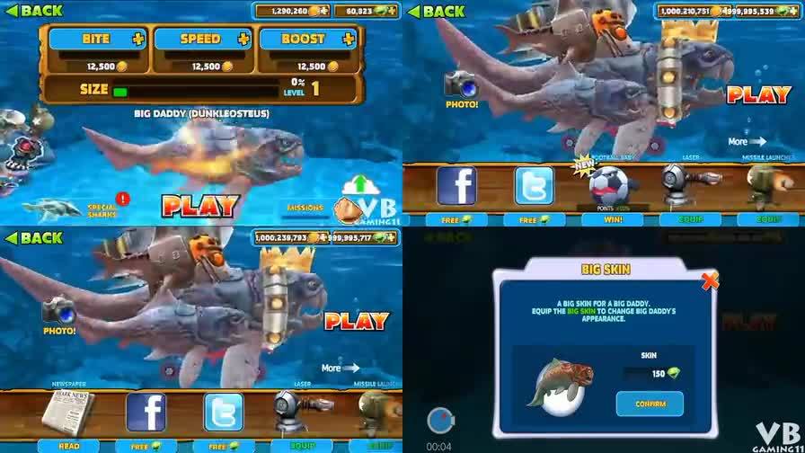 饥饿鲨世界手游解锁各种鲨鱼皮肤