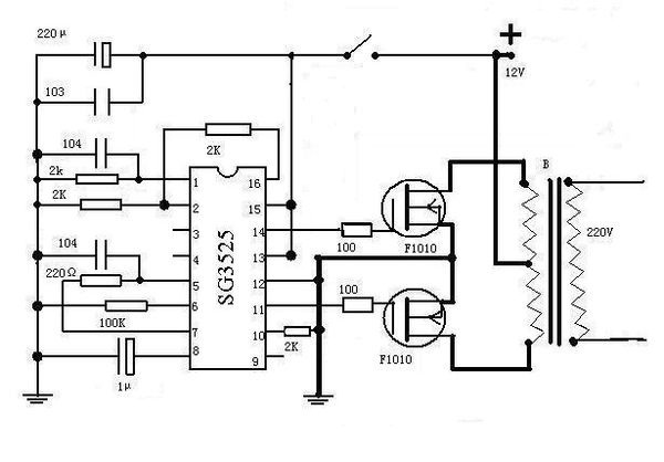 用場效應irf3205好.應用48v高頻逆變器.電路如下