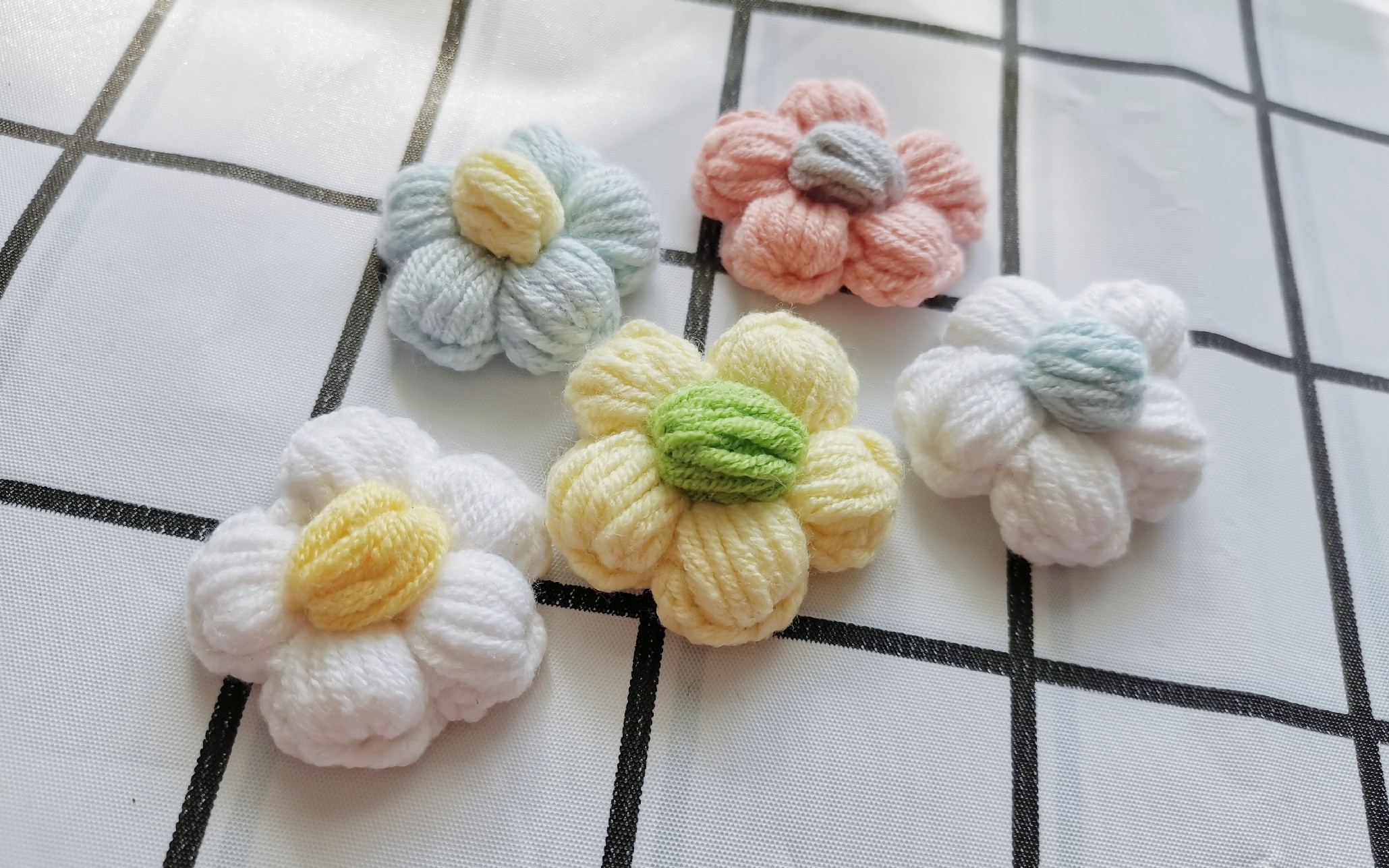 泡芙花钩针视频教程 这次没出镜了吧