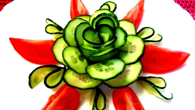 黄瓜雕花简单图解图片
