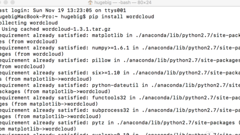 如何安装wordcloud python whl
