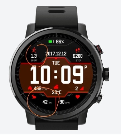 华米运动手表2的表盘这两个都显示公里数的图