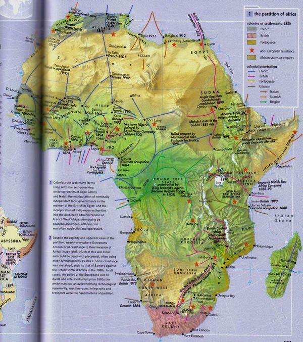刚果盆地手绘地图图片