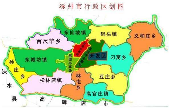 河北涿州市有多少个乡镇