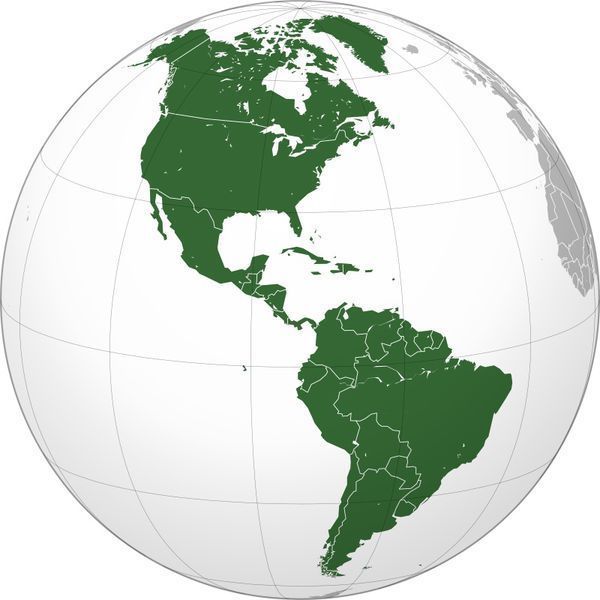 北美洲和南美洲轮廓图图片