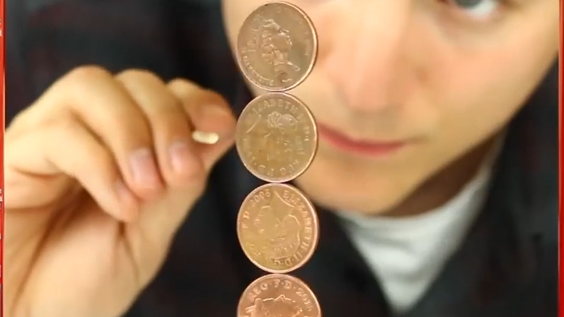 科学实验:磁铁硬币悬浮技巧,简单的磁力 原理