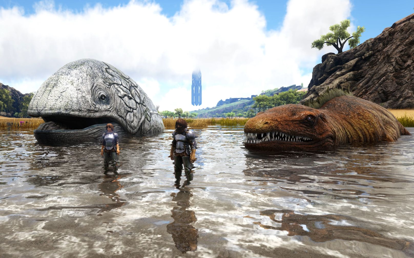  b>方舟生存进化-毛哥 /b>变身巨型利兹鱼vs燃烧姐变身苍老 猜谁赢了