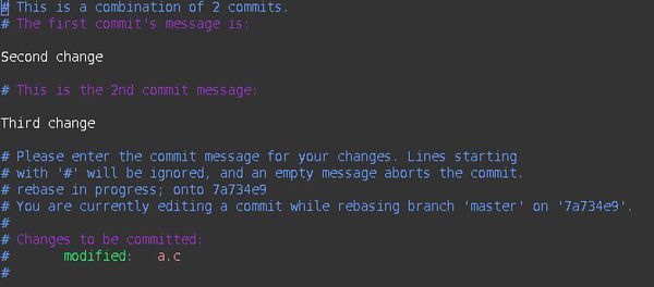 git如何合并只有两个commit到一个