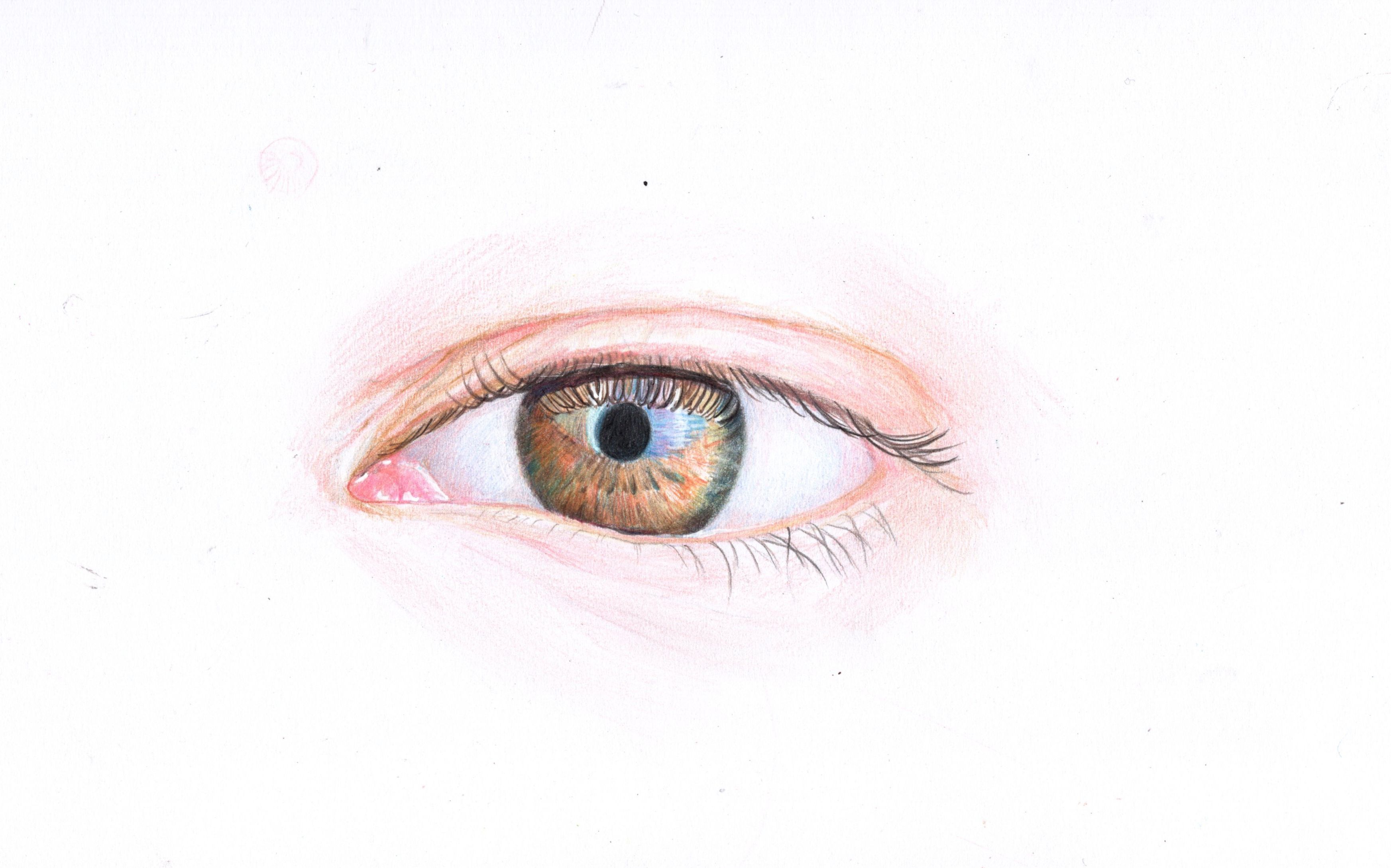 超写实彩铅素描眼~2