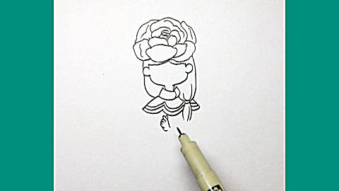 简笔画教程牡丹仙子雍容华贵的花气质就是不一样