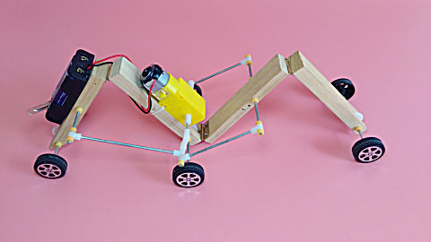 手工diy科技小制作小发明蠕虫伸缩机器人创意机械玩具