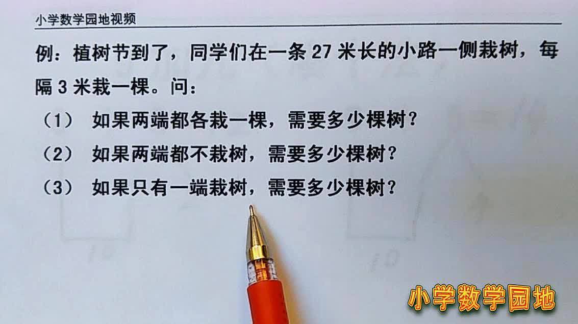 [图]小学数学二年级奥数课堂 想要学好植树问题 这节基础课一定要听懂