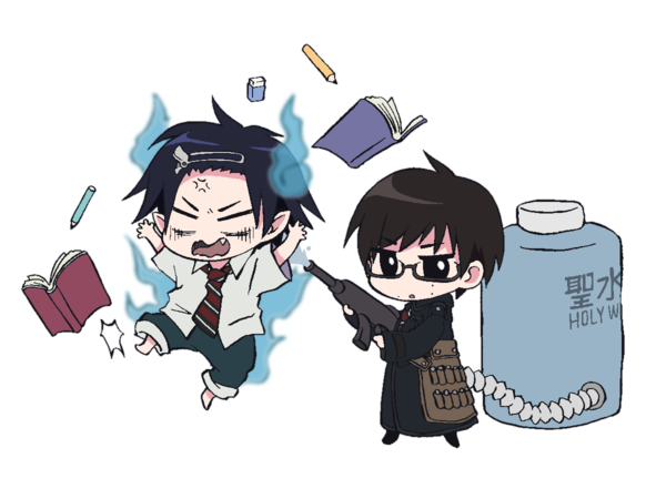 求雪磷《青之驱魔师》同人图,高清,做手机屏保用