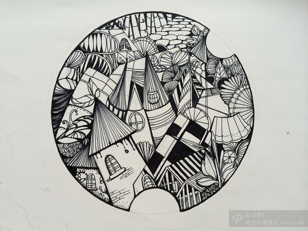 黑白装饰画,是以黑,白对比为造型手段,画面主题以黑,白形体的巧妙