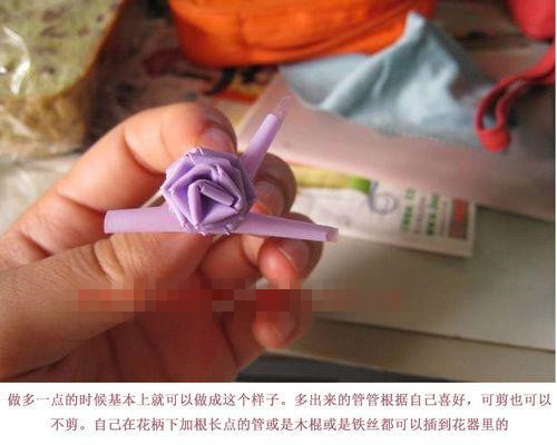 长条纸折玫瑰的方法