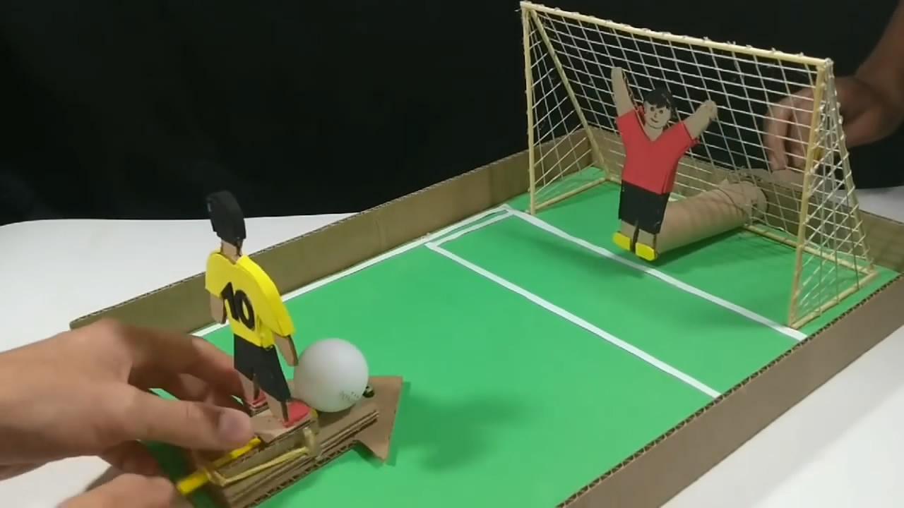 桌面足球小游戏,让快乐无处不在!diy纸板教程视频
