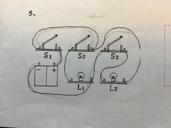初二物理電學 實物圖改電路圖 在線等 挺急的