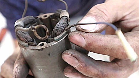 如何提高角磨机动力,重新绕制线圈是最有效的办法,看牛人操作