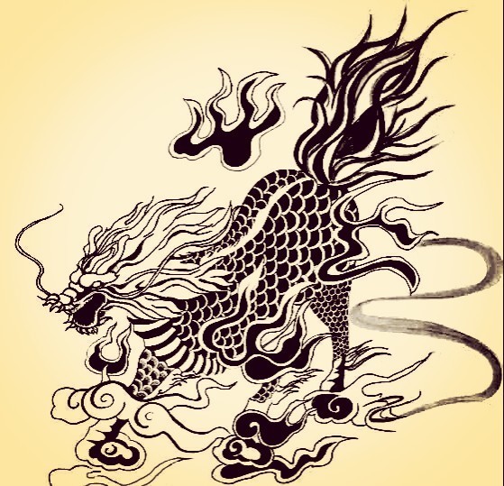 盗墓笔记」求张起灵小哥麒麟纹身的矢量图!黑白清晰图