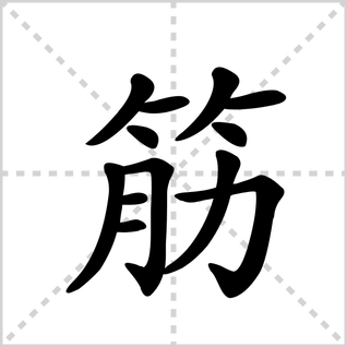 筋的笔顺怎么写