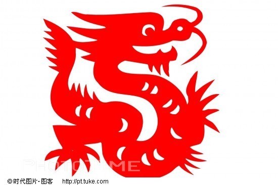 龙的剪纸,简单的