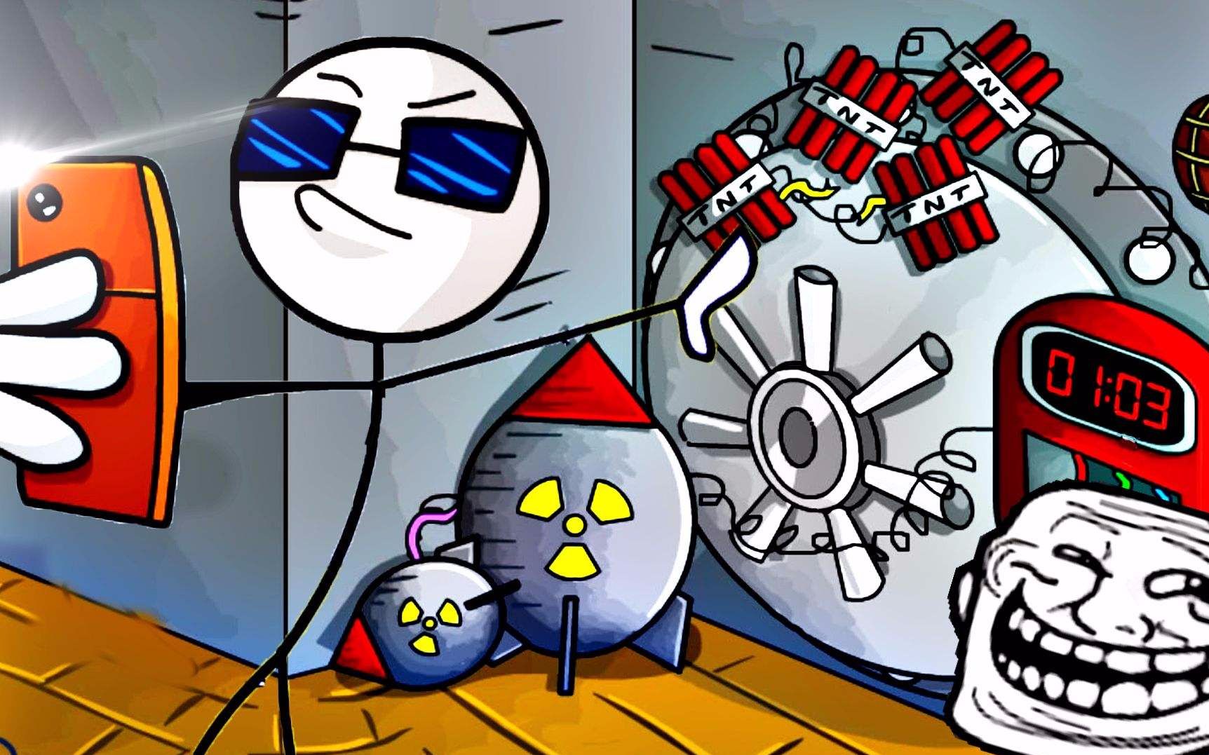 【周韬】 b>火柴人vs贱鬼脸 /b> 我竟然来到了外太空