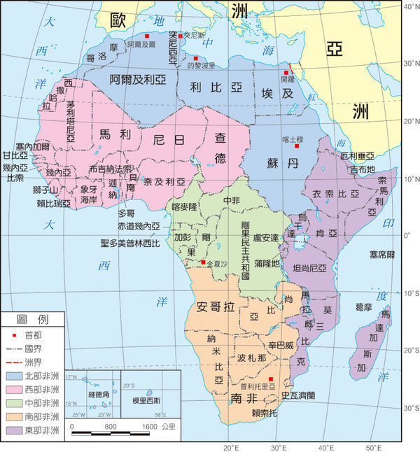 非洲海路位置图片
