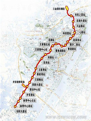 武汉地铁三号线路图片