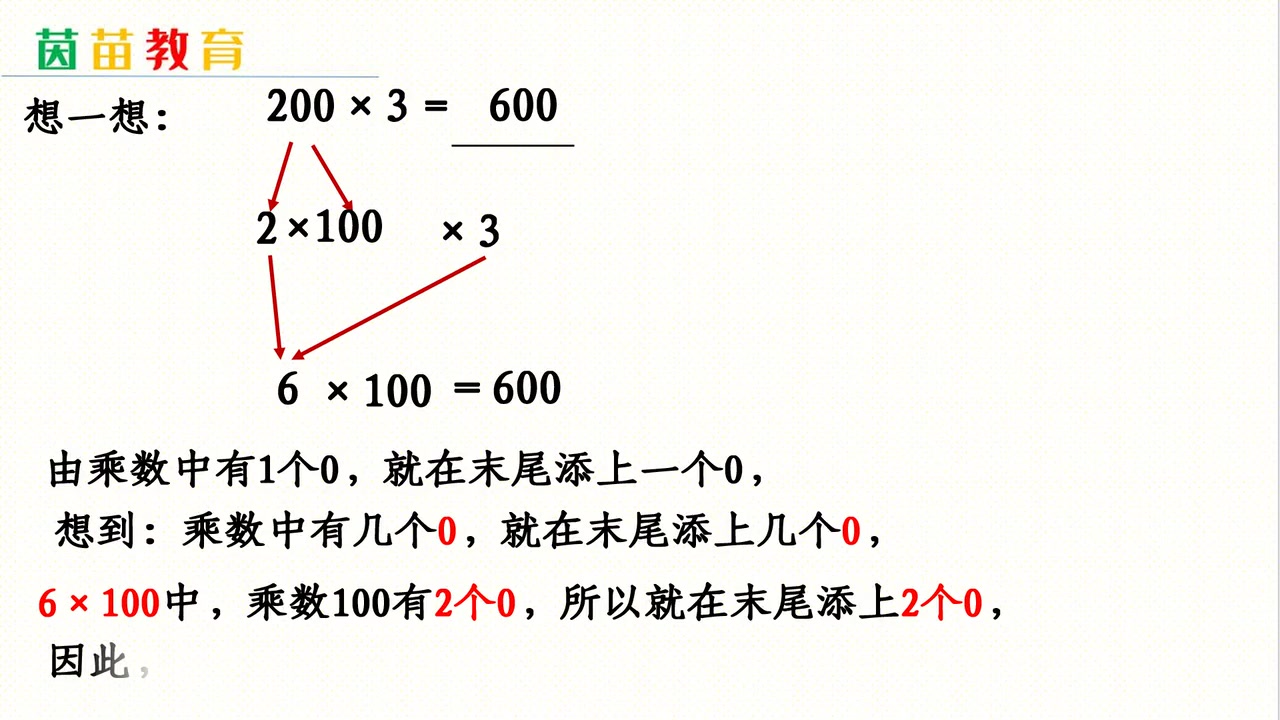 [图]6.1三年级上册数学多位数乘一位数口算乘法,小朋友记得多练习哦