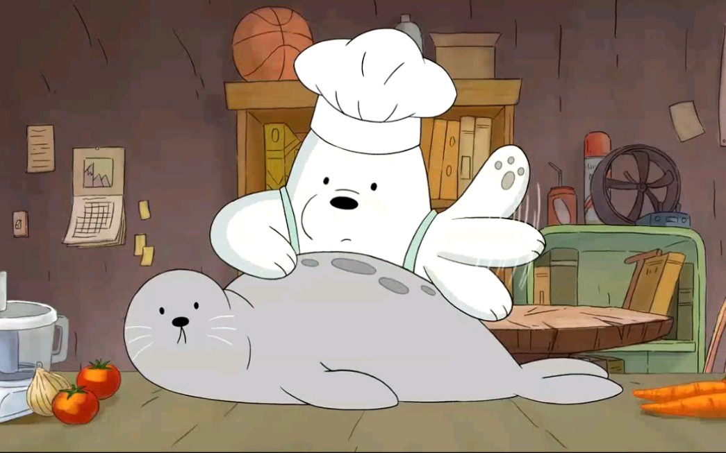 咱们裸熊吧 白熊与海豹 可可爱爱没有脑袋