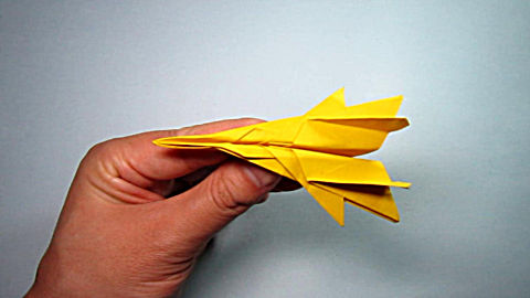 手工折纸教程,f16 战斗机的 折法,霸气小朋友超喜欢