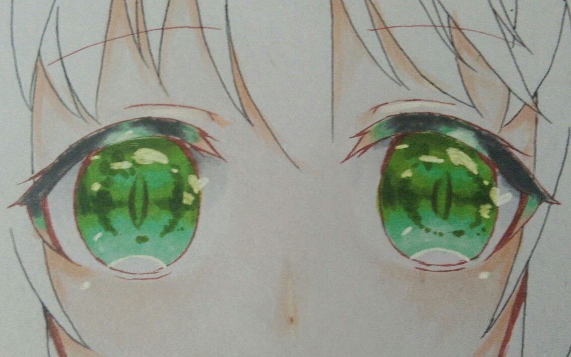 【手绘】画眼睛教程(应该算是教程吧)夜瞳酱可爱∑>―(〃°ω°〃)