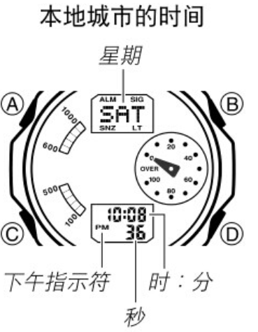 卡西欧手表怎么调时间