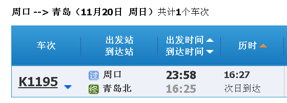 周口到青岛的火车时刻表车次。几点发车。几点