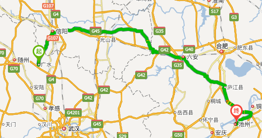 湖北省广水市离安徽省池州市有多少公里