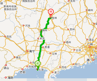 从北海到桂林走哪条高速公路近