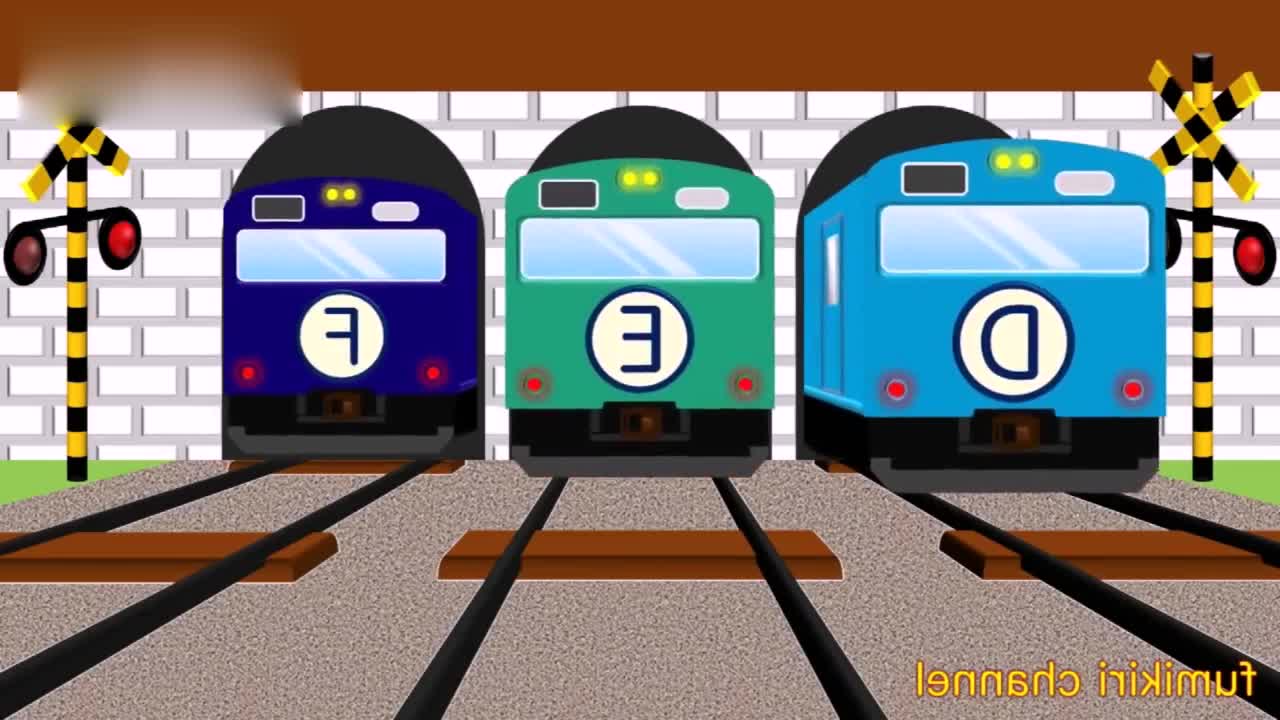 小火车带小朋友学习abc26个英语字母,英语动画片