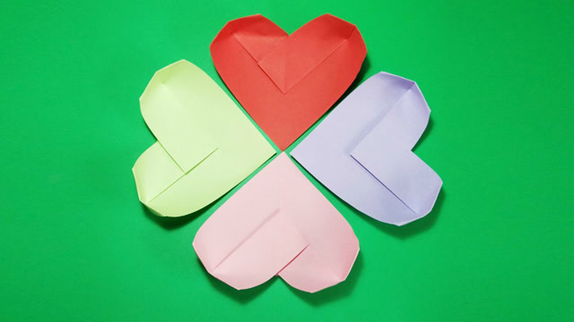 手工折纸心形盘子,太简单了只需十步完成,孩子用它当过家家玩具