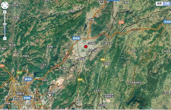 2015年3月9日17时59分云南省昆明市嵩明县发生4.