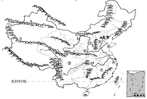 平原③是__中国地形区图中国地形区黑白图亚洲盆地高原平原分布图简图