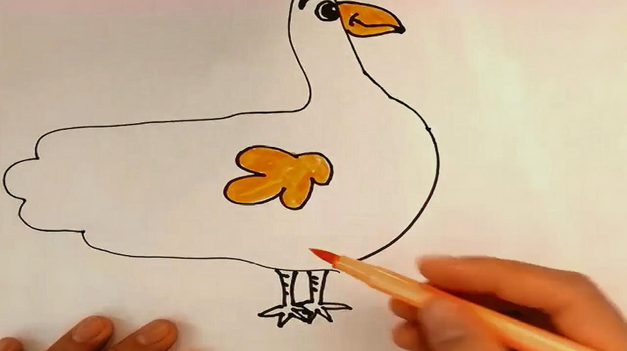 搞笑画画鸡图片