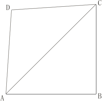 不规则四边形,边长ab15.4 bc15.4 cd15.2 da15.1 求这个四边形面基?