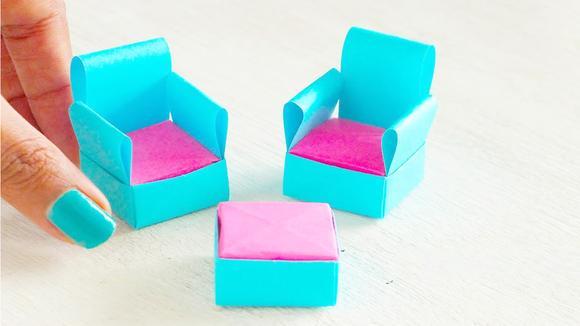 教你制作可爱的折纸沙发,做法非常简单,手工折纸视频教程