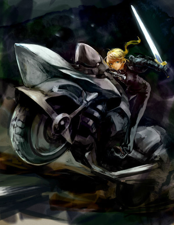 saber骑摩托车甩尾的那个手办有原图吗?