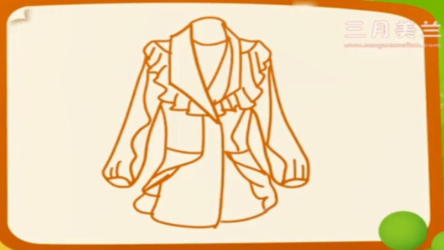 美兰 简笔画之 画服装鞋帽:漂亮 的衣服简笔画教程
