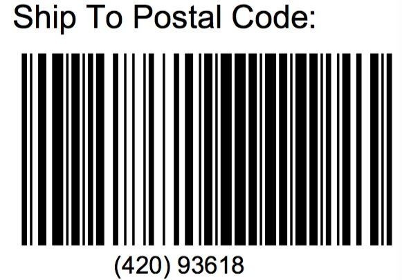 美国邮编条形码是什么码制?在线等!