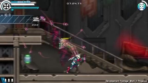 [图]苍蓝雷霆外传《银白钢铁X THE OUT OF GUNVOLT》游戏演示